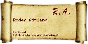 Roder Adrienn névjegykártya